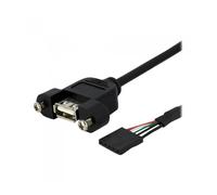 Cable usb 4 clavijas a usb 5 pines statech 0.3m - hembra - hembra - negro