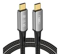 Cable USB 4 con Thunderbolt 4 de 1,5 m, cable de carga de 100 W, cable de datos de 40 Gbps, 8 K a 60 Hz, 4 K a 120 Hz, HDR, PD3.1, USB C a USB C cable para iPhone 15Pro, Macbook, iPad Pro, SSD,