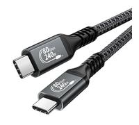 Cable USB 4 de 80 Gbps V2 para cable Thunderbolt 4 de 1 m, PD 3.1 240 W, cable de transferencia de datos USB C, doble monitor de video 8K/6K compatible con Thunderbolt 5, MacBook Pro/Air, SSD, Dell