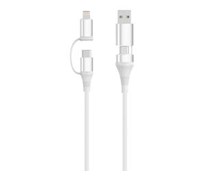 Cable USB 4 en 1 Ewent EC1076 60W 2m Blanco