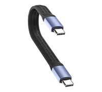 Cable USB 4 tipo C 240 W, carga rápida de 40 gbps, carcasa de aluminio de transferencia de datos 8K a 60 Hz pantalla de 15 cm de longitud