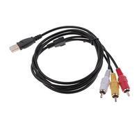 Cable USB a 3 RCA AV Jack de 1,5 m para audio y vídeo, cable USB RCA Lotus Line
