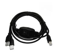 Cable USB A a B 2 en 1 para Impresora, Cable de Impresora a Ordenador para Conectar Dos Ordenadores a una Misma, Compatible con HP, Canon, Brother, Epson, Dell, Samsung (2 m)