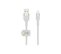 Cable USB-A a Lightning - BELKIN - BoostCharge Pro Flex - 3 m - Certificado MFi - Compatible con iPhone 14, 13, 12