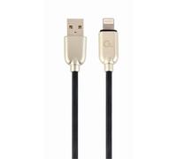 Cable USB A a Lightning Cablexpert CC-USB2R-AMLM-2M 2m 2.1A Negro certificado RoHS