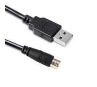 Cable USB-A a Mini-Din macho de 7 pines para IK Multimedia iRig Series, compatible con HD, HD-A, Keys I/O 25, I/O49, MIDI 2, Pro, Pro Duo, Pro Duo I/O, Pro I/O, Stream, Stream Pro (USB-A a Min Din, 6