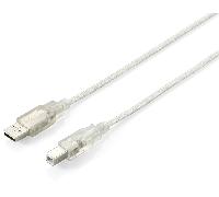 CABLE USB-A A USB-B 1.8M EQUIP 128650 TRANSPARENTE 1.8M