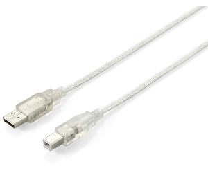CABLE USB-A A USB-B 1.8M EQUIP 128650 TRANSPARENTE 1.8M