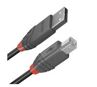 LINDY Cable USB 2.0 36676 – Tipo A a Tipo B – 7,5 m – Negro