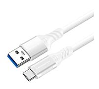 Cable USB A a USB C 3.2 Gen 2 (10 Gb/s, 60 W) - Carga rápida & Transferencia de alta velocidad - Compatible con Samsung, iPhone, MacBook, iPad, Switch, SSD (blanco 1 metro)