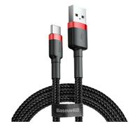 Baseus Cafule Cable - USB to USB-C Connect & Charge Cable 2 A, 2 m (Red/Black)