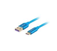 Cable usb a a usb c lanberg ca-usbo-21cu-0005-bl azul 50 cm 0,5 m