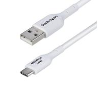 StarTech.com - Cable Cargador USB-A a USB-C de 3m - Cable Adaptador USB-A a USB Tipo C - 3A - Cable de Carga y S - USB2AC3MNCWHE