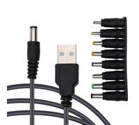 Cable USB a alimentación USB a 8 unidades, cable de carga, adaptador de conector de enchufe para enrutador, extensor de línea de ventilador, adaptador amplificador