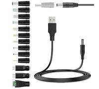 Cable Usb a Conector Dc, Cable De Alimentación 5 V, Cable De Carga Universal 5,5 x 2,1mm, Cable De Carga Usb A a Conector Hueco 13 En 1, Para Routers,Máquinas De Afeitar,Tv Box,Tiras Led,Etc.