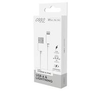 CABLE USB-A LIGHTNING 1M BLANC