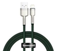 Cable USB a Lightning Baseus Cafule 2.4A 1m Verde