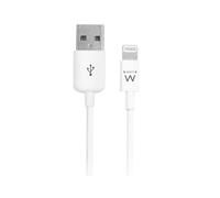 Cable Datos Ewent EW9902 Lightning 2m Blanco