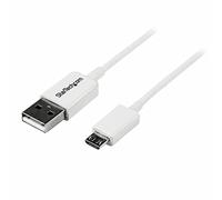 Cable USB a micro USB Startech USBPAUB2MW Blanco Amarillo (4 Unidades)