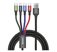 Cable USB A Macho - Lightning + micro-USB B + USB C (12 mts) - BASEUS