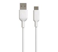 Cable usb 2.0 tipo-c muvit for change mcusc0003/ usb tipo-c macho - usb macho/ hasta 27w/ 1.2m/ blanco