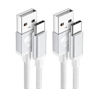Cable USB a USB C, [2 M+1 M/Lote de 2] Cable USB C Carga Rápida 3 A Cable Cargador Tipo C Trenzado Cable USB C para Samsung Galaxy S21 S22 S23 S20 S8 S9 S10 A14 A32 A33 A34 A40 A42 A50 A70 A70 2,Oppo