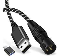 Cable USB a XLR, cable convertidor de audio XLR a USB de 10 pies, cable de audio estéreo de salida tipo C a XLR macho para amplificador, altavoz, consola mezcladora, etc