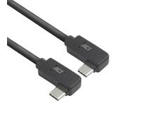 Cable USB ACT AC7360 USB 3.2 Gen 2 Tipo-C ángulo 2 m 10 Gbps 60 W negro