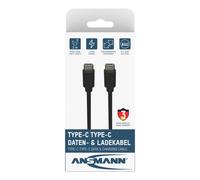 Cable USB Ansmann 1700-0122 2 m USB-C a USB-C 5 Gbit/s Negro