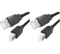 Cable USB B MIDI para Instrumentos 2M, Cable USB A a USB B Compatible Con Piano, Controlador Midi,Teclado Midi, Grabación Interfaz de Audio, Micrófono USB (Paquete de 2)