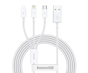 Cable USB Baseus Superior 3 en 1 1,5 m USB A a USB-C/Micro USB/Lightning