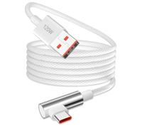 Cable USB C 120 W 6A Charge Fast Ladekabel für Xiaomi Redmi Note 15 14 13 12 Pro 15C,67W 45W Nylon USB C Winkel Schnellladekabel 90 Grad 2m Charge-Turbo Datenkabel für Xiaomi 15T Pro Poco X8 Pro M7