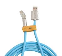 Cable USB C 120 W 7 A Rotación 180 ° para Xiaomi - Carga rápida Silic Gel Orange Gaming (Blue 2 m)