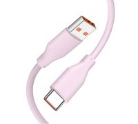 Cable USB C 1m 6A 120W carga rápida para XiaoMi 17 15T 14T 13T 12T 11T Pro Cable USB Tipo C Carga Rápida Cable Transferencia Datos para Redmi Note 15 14 13 12 11 10 Pro Pad 8 7 6 POCO F8 X7 F7 X6 rosa