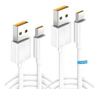 Cable USB C [2Pcs,2M],Cable USB C de Carga Rápida 65W 6.5A Cable carga SUPERVOOC,Cable de carga rápida 65W para OPPO Find X5/X3/2 Neo/Pro/Reno 8/7/6/5/4 Pro,realme GT NEO 2 Pro/3T/3,OnePlus 12 11 Nord