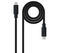 Cable USB-C 3.1 Gen2 Nanocable 10Gbps 5A 4K/60Hz 0.5 M Negro