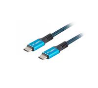 CABLE USB-C 4.0 LANBERG MACHO/MACHO 0.5M 100W 8K 30HZ NEGRO/AZUL