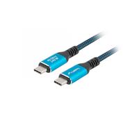 Cable usb tipo c 4.0 lanberg - macho - macho 240w - 8k - 60hz - 1m - azul