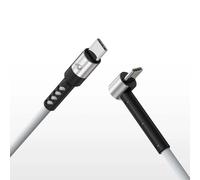 Cable USB C 60W Trenzado con Conector en Ángulo 90° | Carga Rápida PD para Samsung Xiaomi MacBook Negro