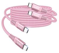 Cable USB C a C de 100 W de carga rápida de 10 pies, cable USB C para iPhone para Carplay | Paquete de 2 cables USB C a USB C, cable USB tipo C para iPhone 17/16/15 Pro Max/Samsung Galaxy S26 S25 S24
