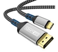 Cable USB-C a DisplayPort 1.4,2m 8K@60Hz/30Hz,4K@240Hz/144Hz,HDR,VRR,Thunderbolt 4/3 cable DP1.4 compatible con iPhone 17 Pro/17 Pro Max/16/15/MacBook Pro Air/Mac/iPad Pro/Air 5/Surface Pro/XPS