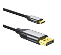 Cable USB C a DisplayPort (4K @ 60Hz), USB 3.1 tipo C a adaptador DP Thunderbolt 3, compatible con MacBook Pro/MacBook Air/Dell XPS 15 13/iPad Pro 2018, 2017 iMac y más-1,8M