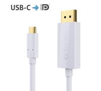 Cable USB-C A DisplayPort - Modo Alt - 4K60 - USB 3.1 - 2,00m - Blanco