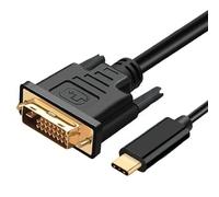 Cable USB C a DVI de 1,8 m, 4K Cable USB tipo C [Thunderbolt 3/4] a DVI compatible 1080p 60Hz Conector plateado, compatible con MacBook Pro/MacBook USB-C, iMac, Surface Book 2 y Pixelbook