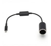 Cable USB C a Encendedor de Cigarrillos de Auto, Convertidor USB C Macho a Encendedor de Cigarrillos de 12 V Hembra, Adaptador USB C a 12 V de 1 Pie/30 Cm para Ventilador de
