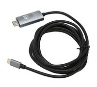 Cable USB C a HD, Tipo C a HD Cable de Interfaz Multimedia 4K 60Hz Soporte Plug and Play Carcasa de Aleación de Aluminio para Monitores