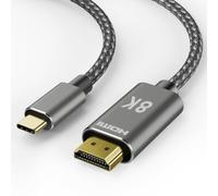Cable USB C a HDMI de 8 K de 20 pies, 8K a 60 Hz 4K a 240 Hz, HDMI 2.1 48 Gbps, HDR10 y HDCP 2.3 USB 4 tipo C a HDMI para Thunderbolt 5/4/3, MacBook Pro Air iPad, Mac mini, iPhone 17 Pro Max, Galaxy