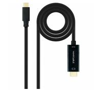 NANOCABLE 10.15.5135 - Cable Conversor USB-C a HDMI 1.4 4K@30Hz, USB-C/M - HDMI/M, Negro, 5 m