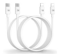Cable USB C a Lighting 1M+2M[Certificado MFi], Cable Cargador iPhone Carga Rapida Cable iPhone USB C Cable Tipo C a Lighting iPhone Charger Cable para iPhone 14 Pro Max/13/12/11/X/XS/XR/8/7/6/SE