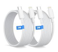 Cable USB C a Lightning 3M 2Pack[Certificado MFi], Cable iPhone Carga Rapida para iPhone 14 13 12 11 Pro Max/XS/XR/8/SE/iPad, Nylon Cable USB C a Lightning Cable Carga Rapida Cable iPhone Tipo C